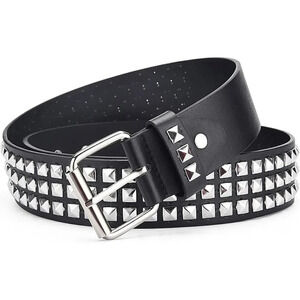 Belts Women Stud Punk Rock  Girls Black Waist Belt Cosplay Halloween